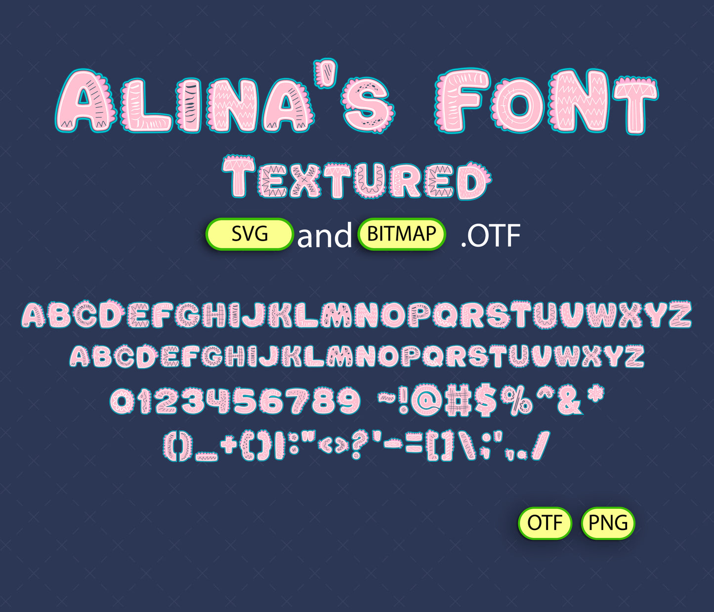 Dinosaur Pink Font Textured