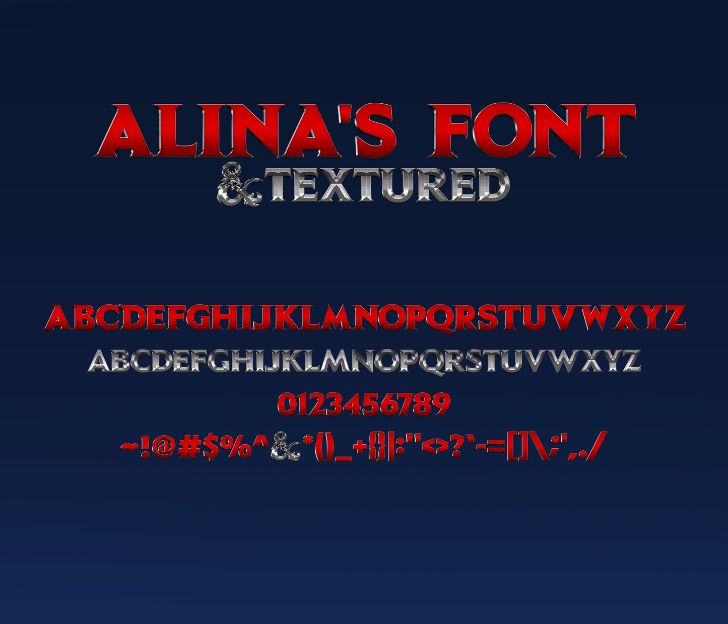 Dungeons and Dragons: Honor Among Thieves Font Textured