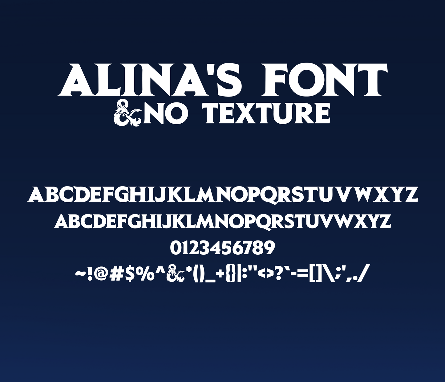 Dungeons and Dragons: Honor Among Thieves Font Textured