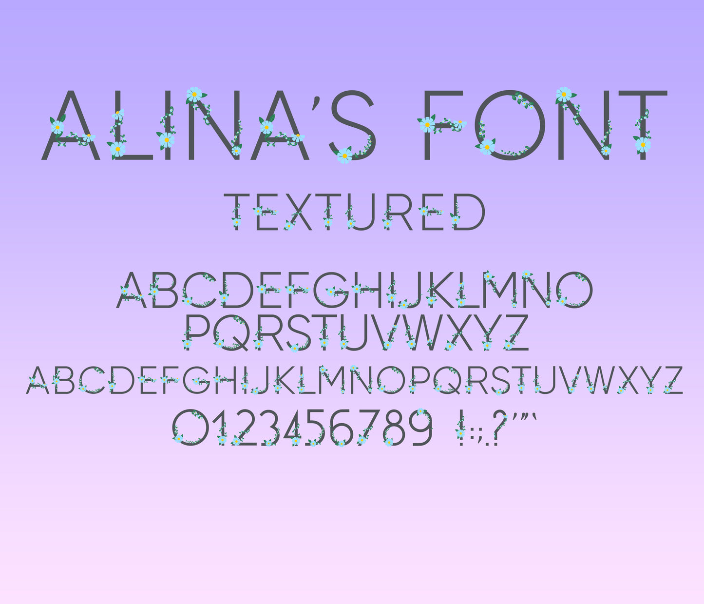 Spring Flowers Textured Font