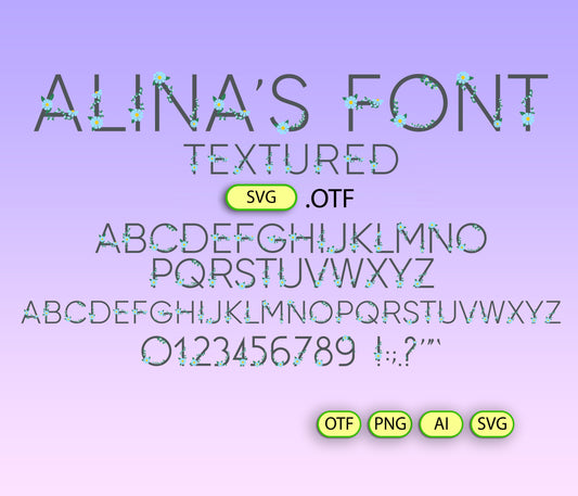 Spring Flowers Font Textured