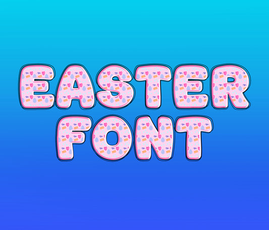 Festive Easter Typeface Colorful Patterned Font