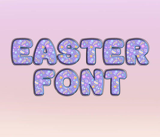 Easter Celebration Typeface Colorful Textured Font