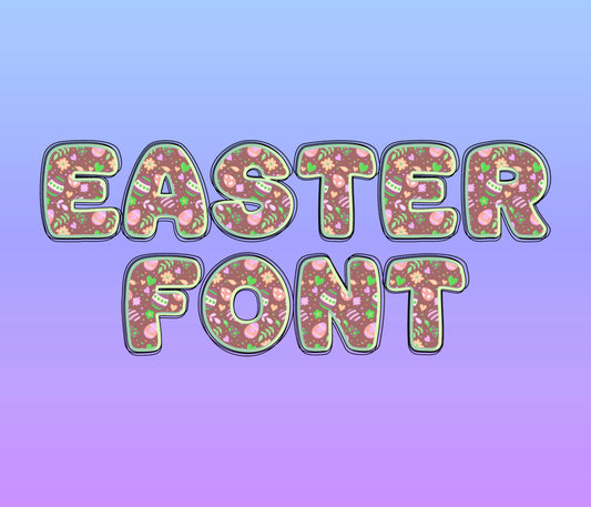 Easter Eggstravaganza Typeface Colorful Patterned Font