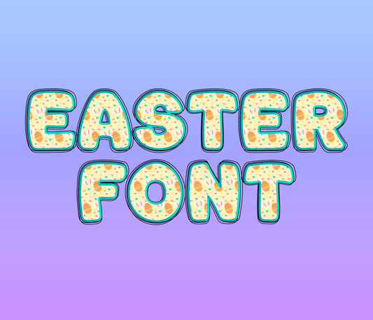 Cheerful Easter Typeface Colorful Pattern Font