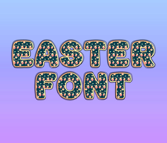 Springtime Texture Font Easter Pattern Design
