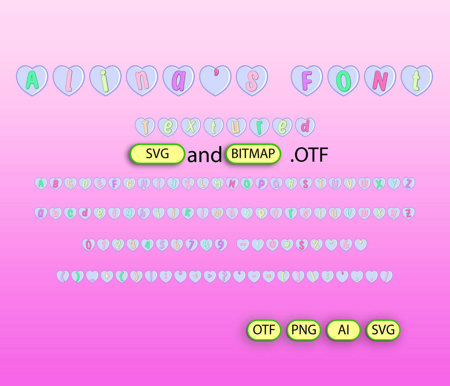 Friendship Palette for Boys Font Textured