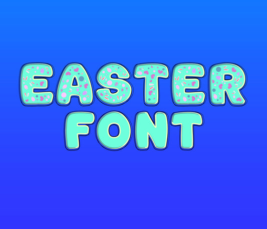 Colorful Easter Font Festive Patterned Typeface