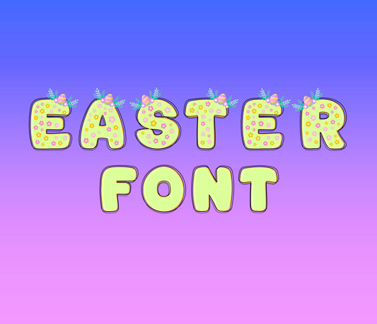 Cheerful Easter Typeface Colorful Texture Font
