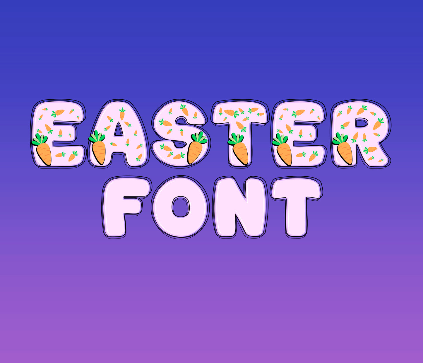 Colorful Easter Typeface Festive Pattern Font