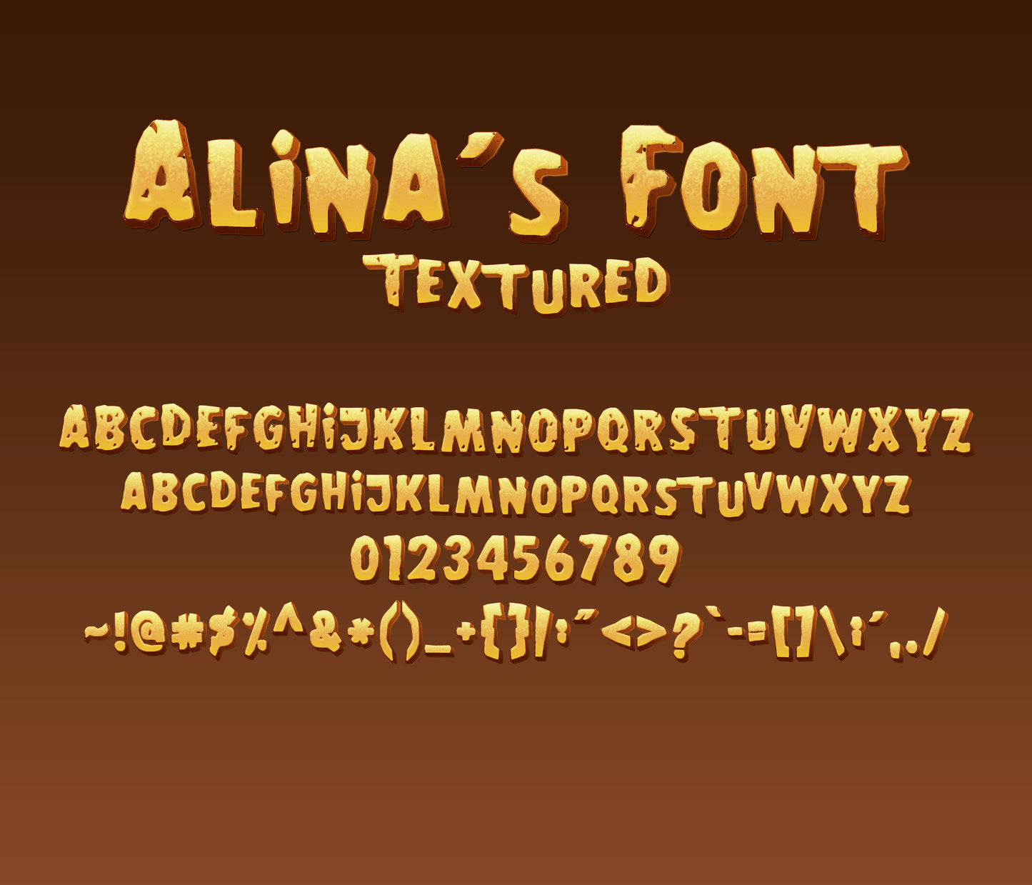 Flintstones Stone Age Textured Font