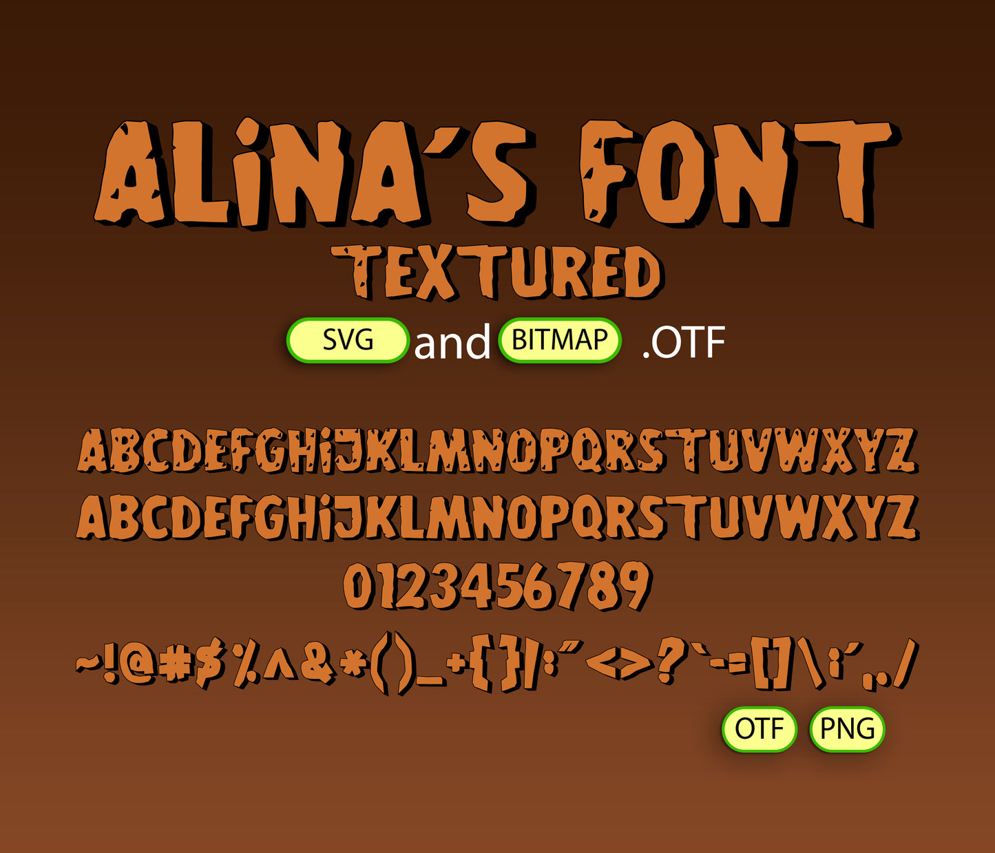 Stone Age Fun Font Textured