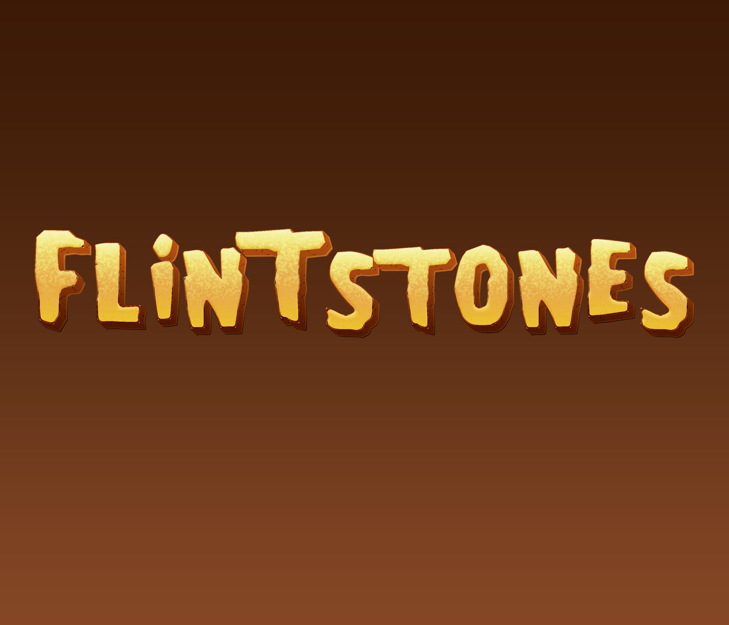 Flintstones Stone Age Textured Font