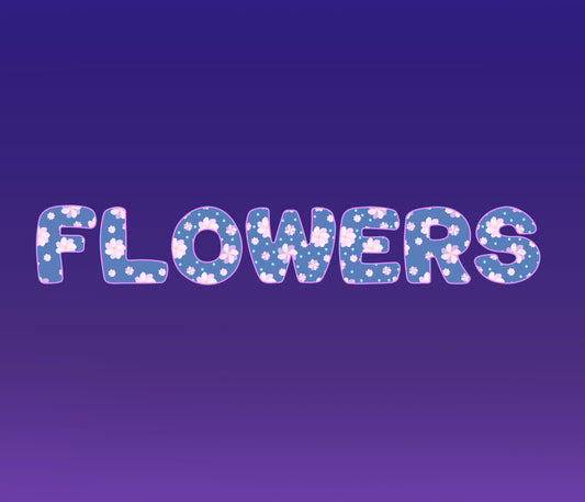 Flower Textured and Colored Font