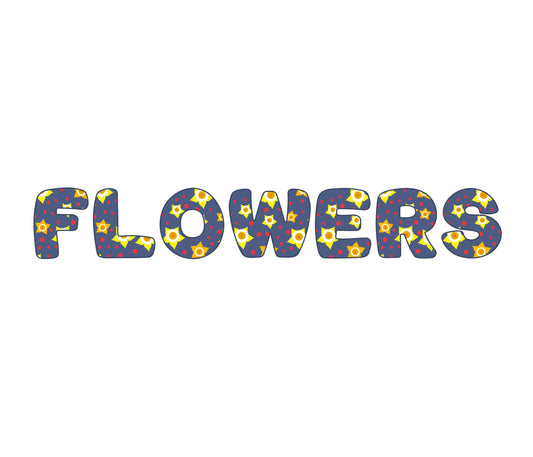 Flower Pattern Textured Font