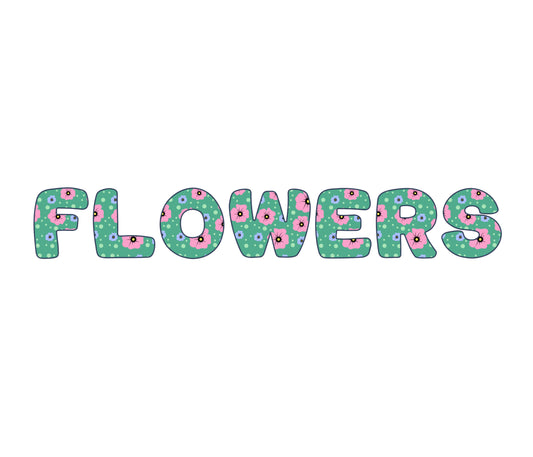 Flower Color Textured Font