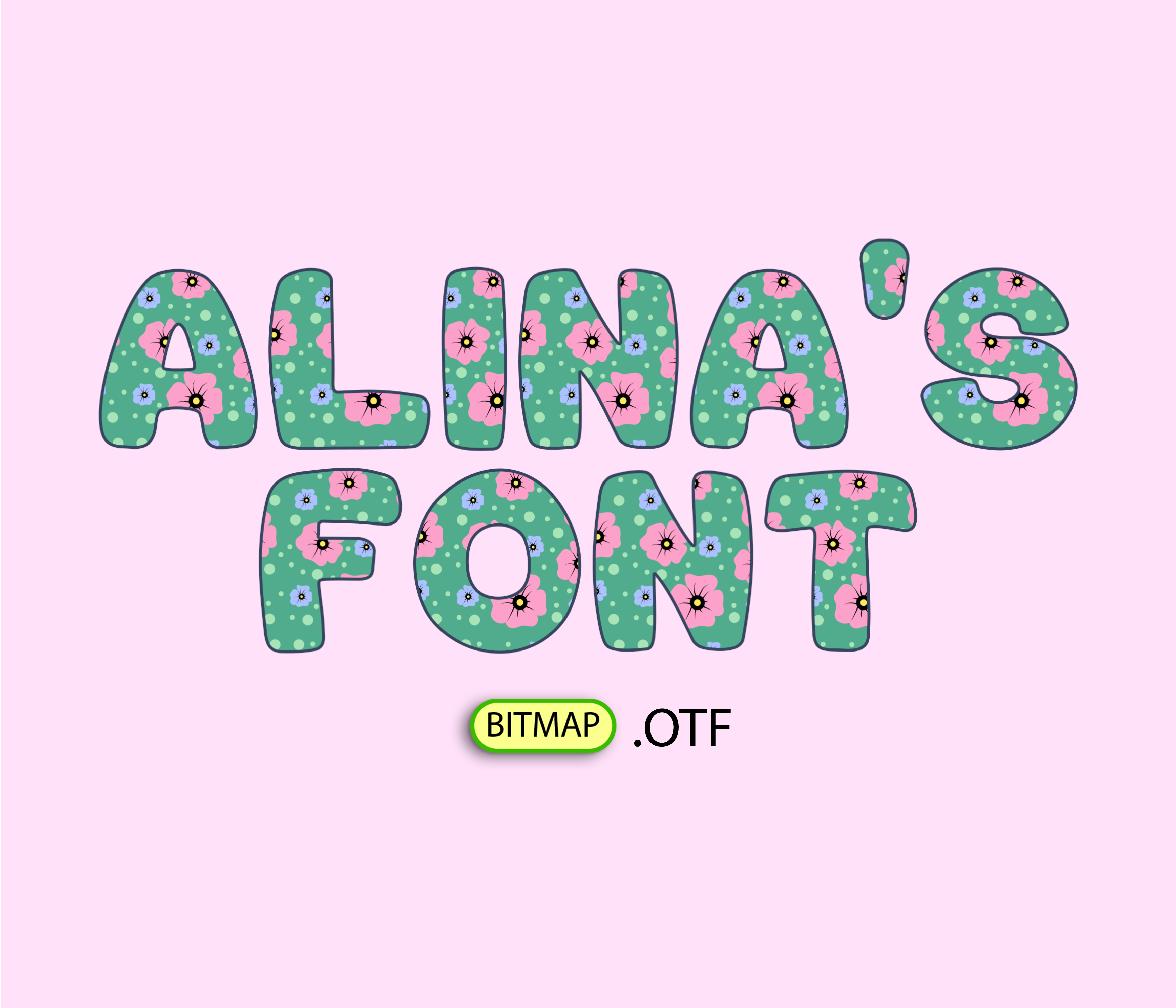 Flower Color Pattern Font – Alina's Fonts