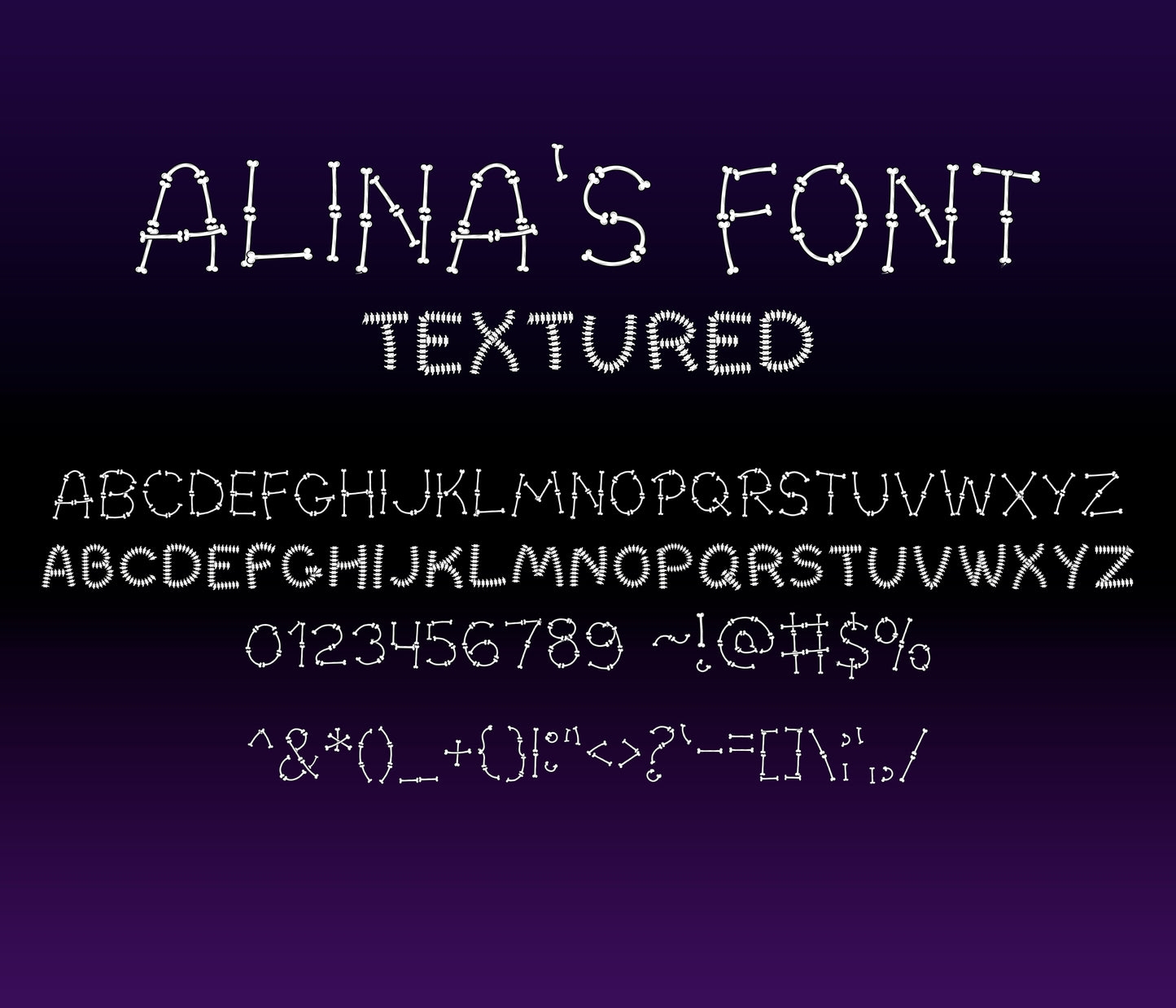 Halloween Bones Pattern Fonts Textured Big Bundle