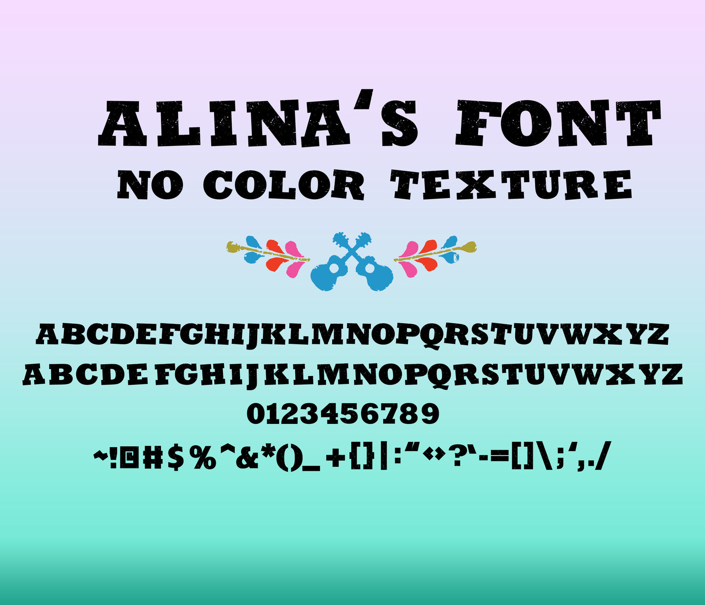 Coco Colored Textured Font Flick
