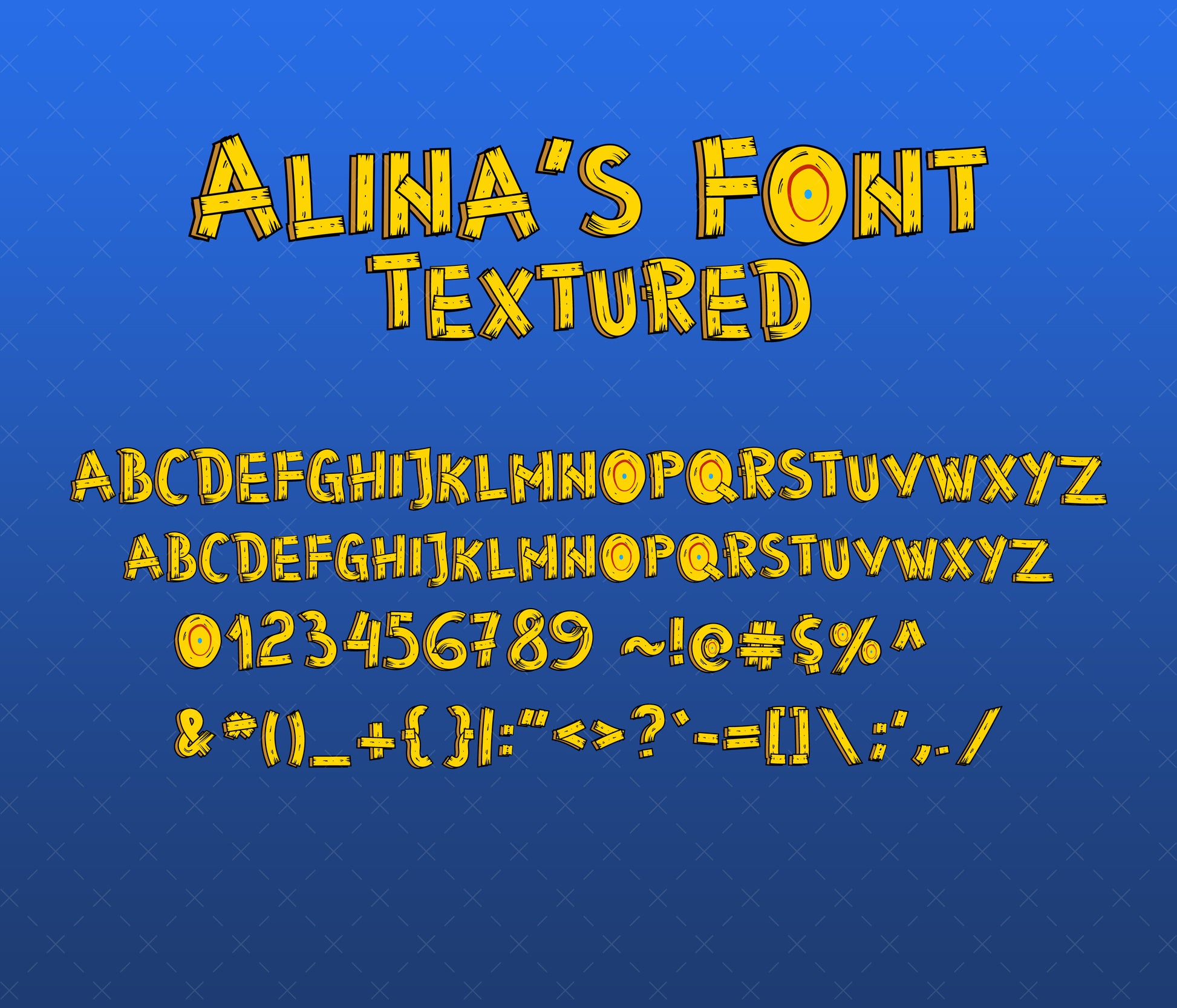 Ed, Edd and Eddy Textured Font Alina's Fonts