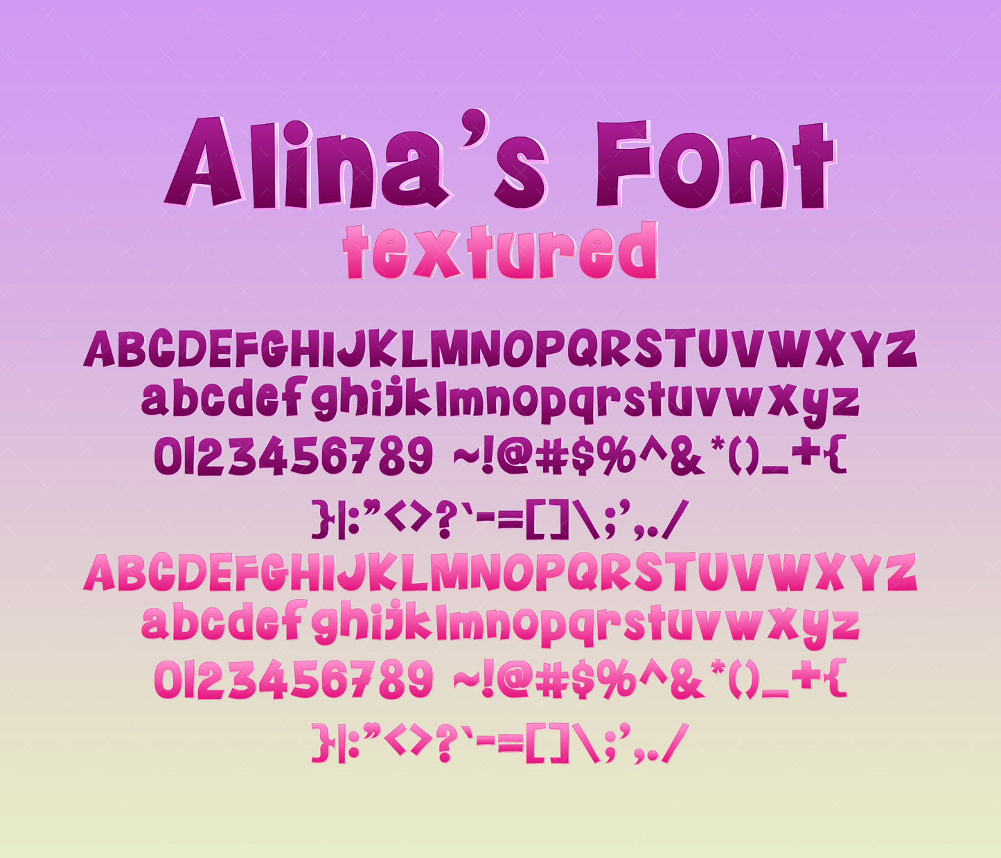 Blue's Clues Pink Textured Fonts