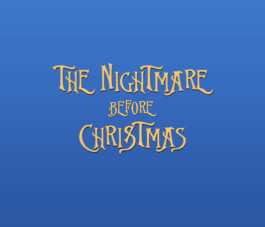 The Nightmare Before Christmas Textured Font