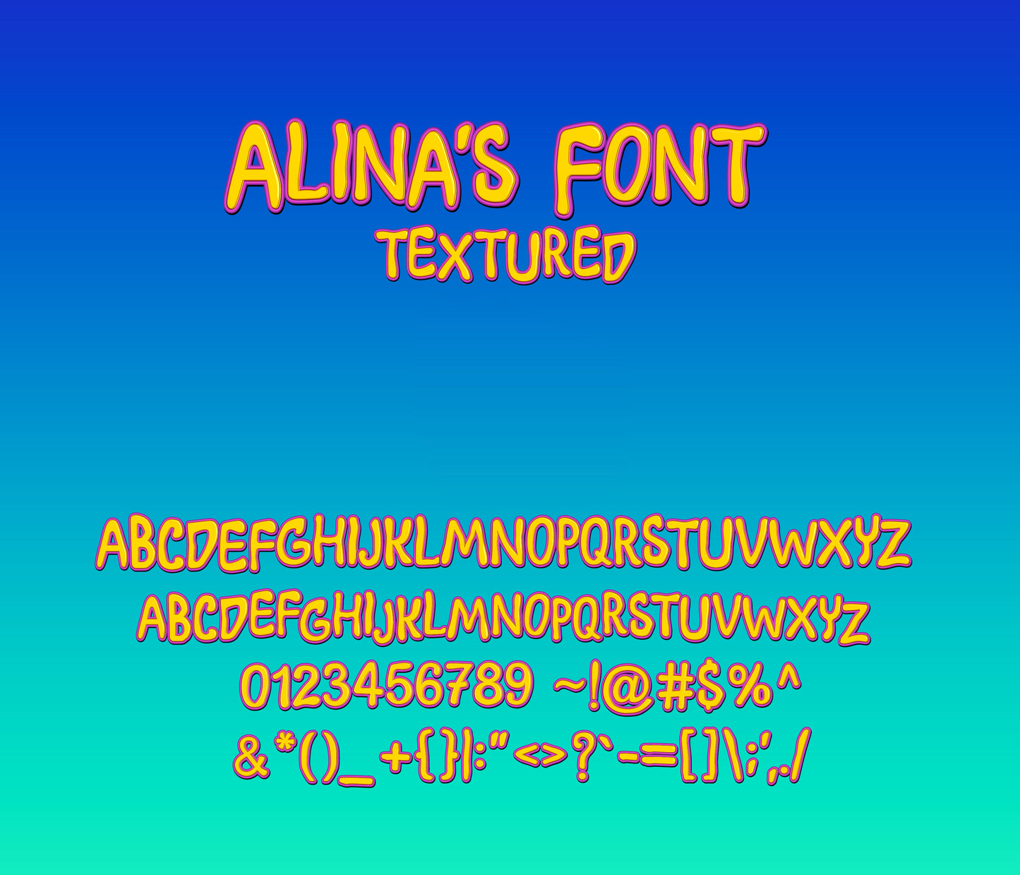 Scooby Doo Yellow Textured Font