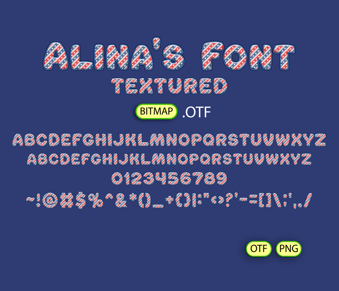 FREE Stars and Stripes Decorative Pattern Font