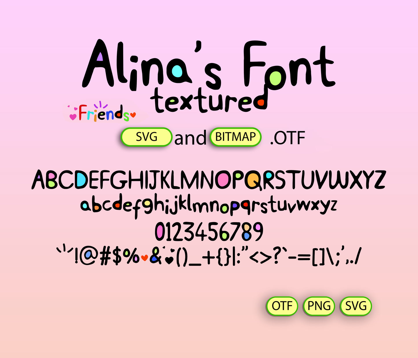 Friendship Font Textured