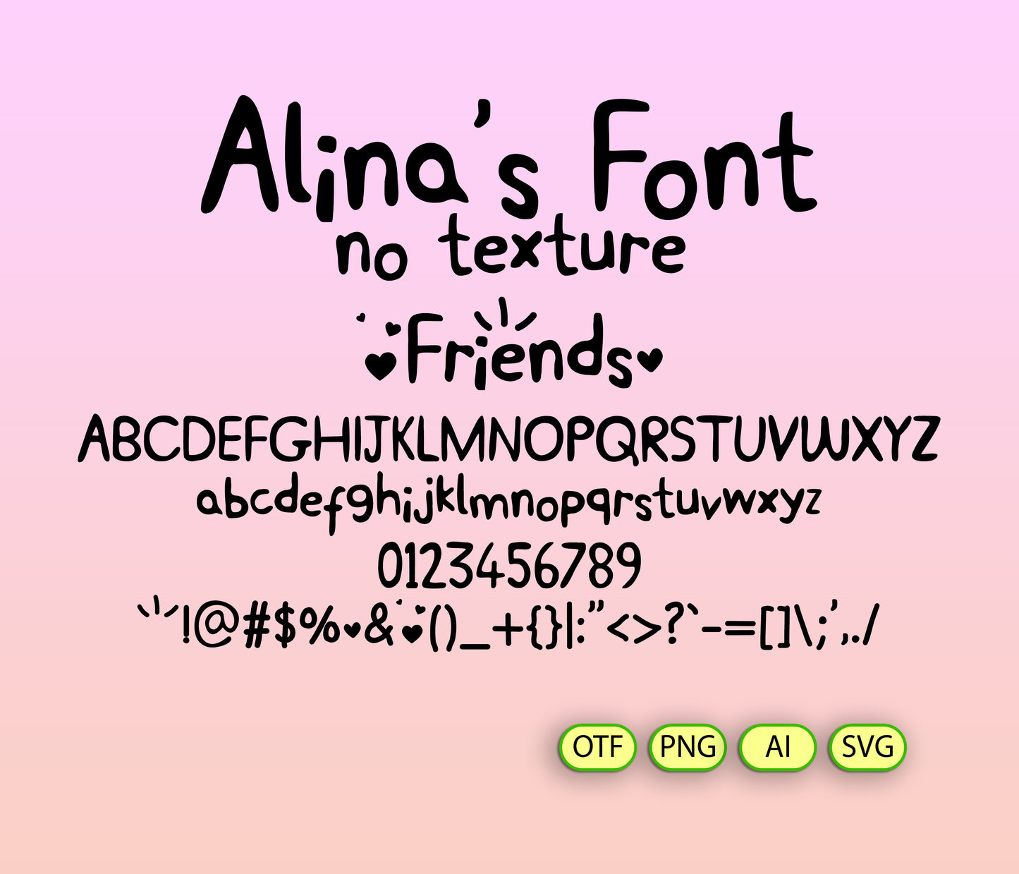 Friendship Font Textured