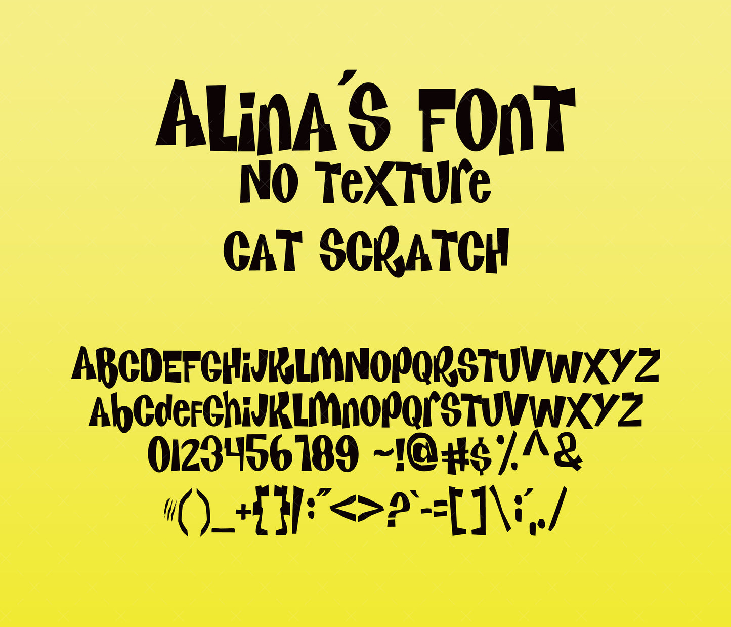 Catscratch Cartoon Textured Font