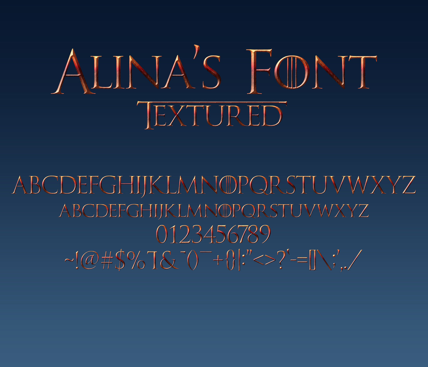 Westeros Font Textured