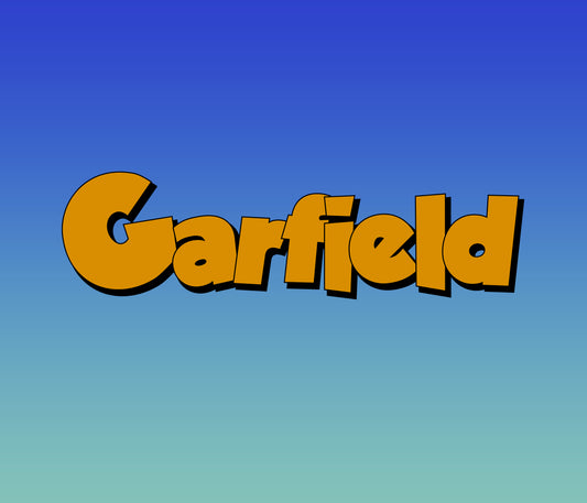 Garfield Orange Textured Font