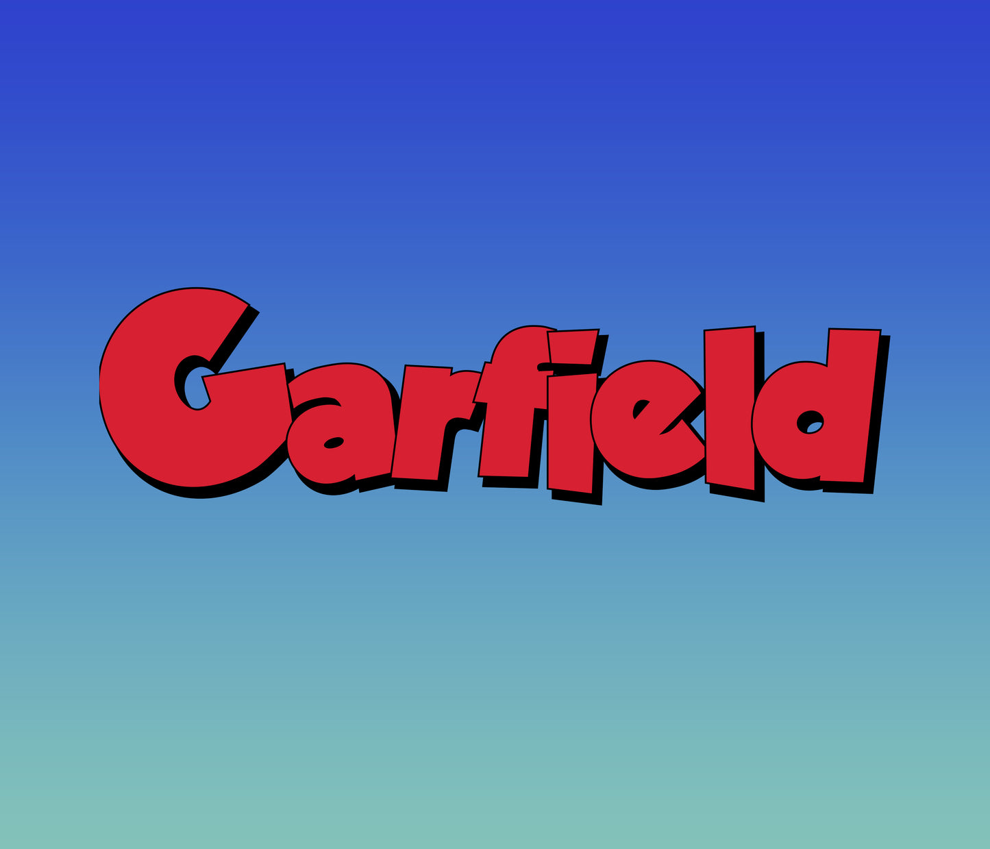 Garfield Red Textured Font