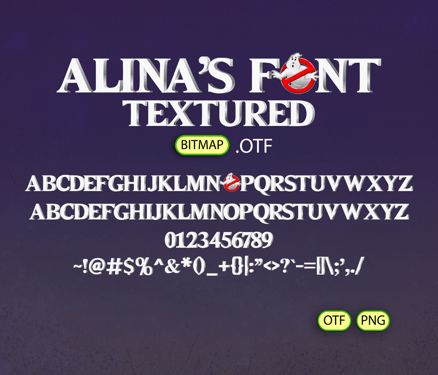 Ghostly-Icy Fusion Font Textured