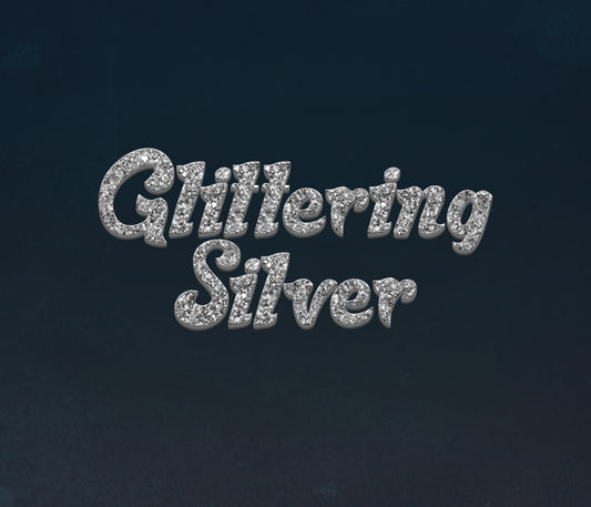 Glittering Silver Font
