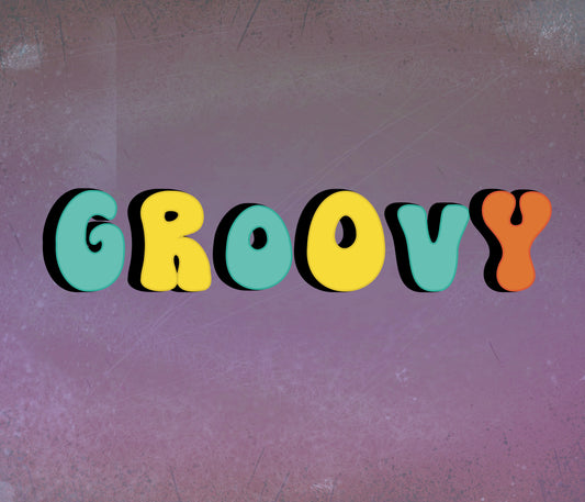 Groovy Retro Textured Color Font