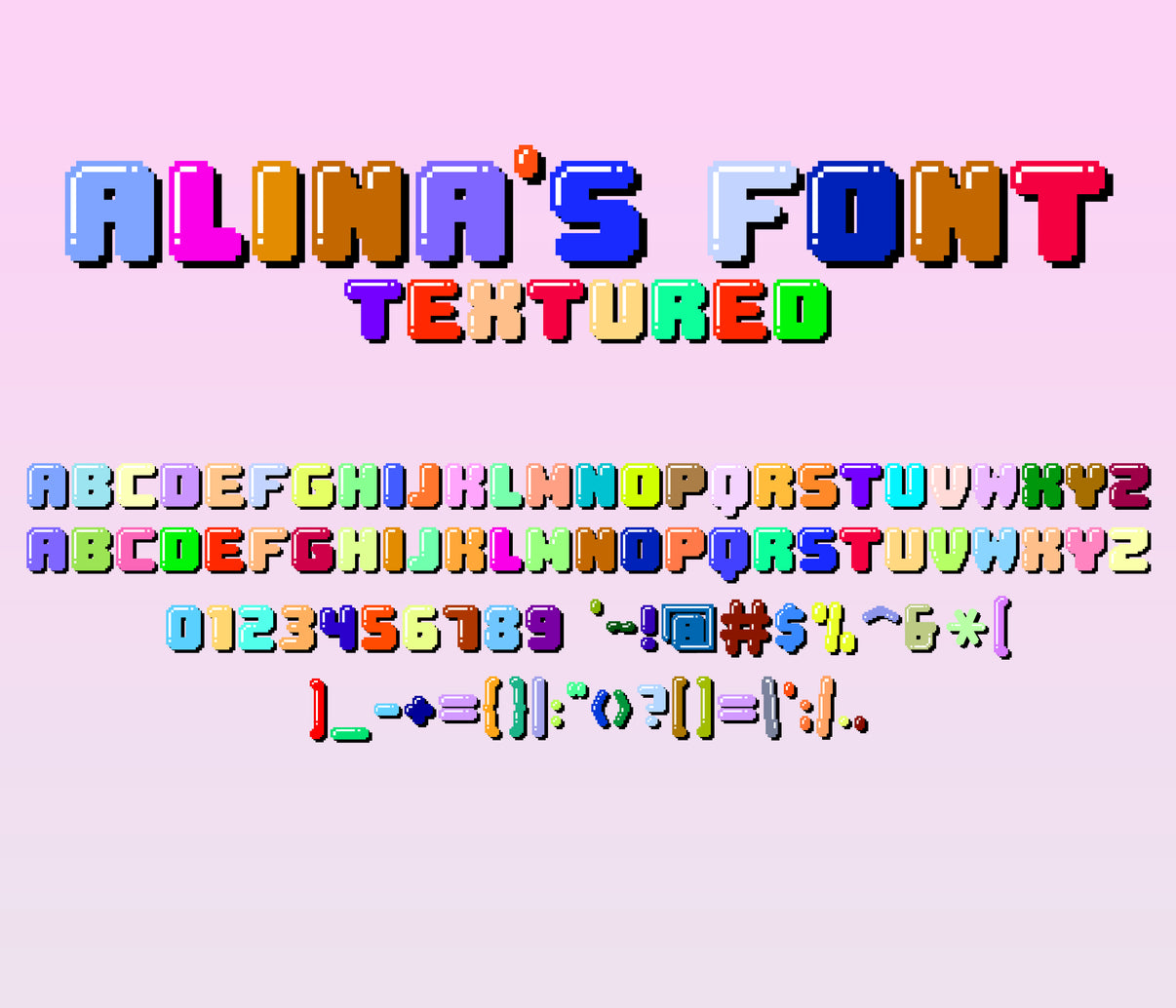 Gumball Textured Font – Alina’s Fonts