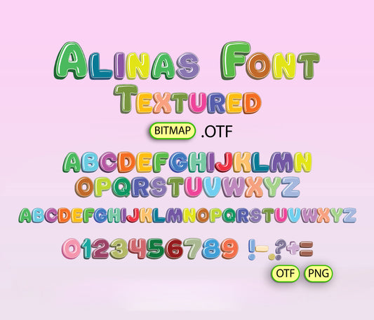 Candy Gummy Font Textured