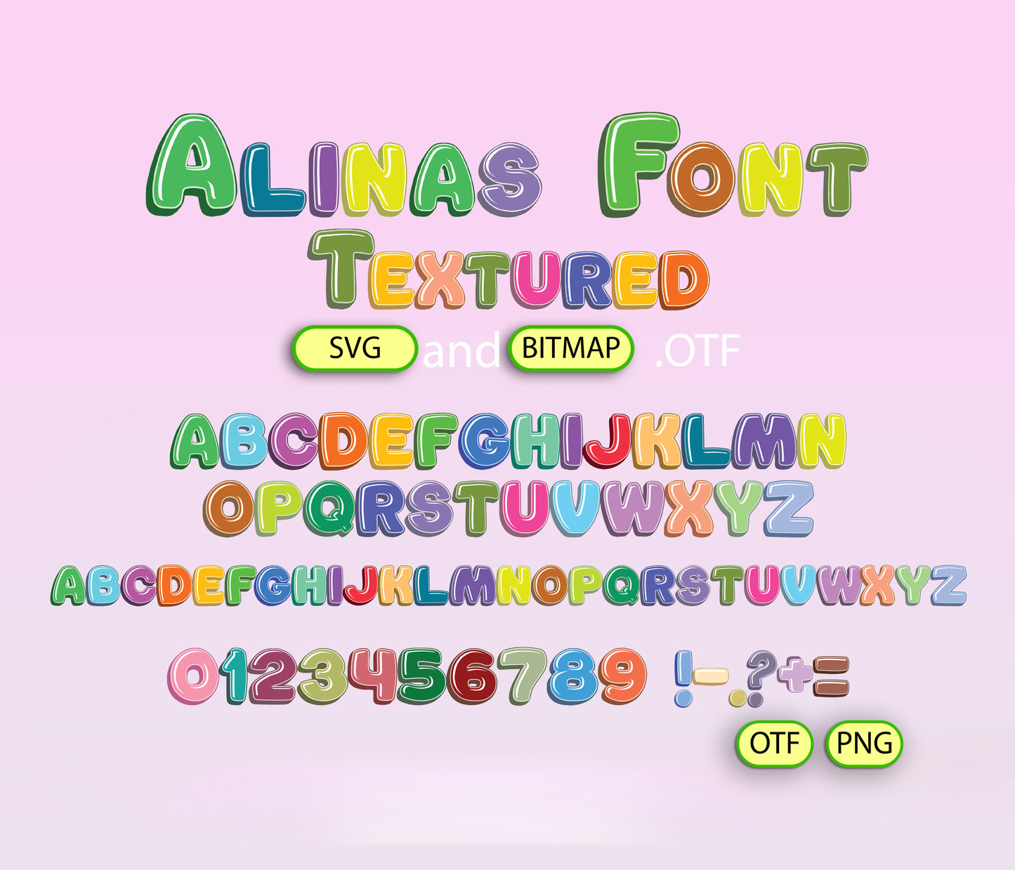 Candy Gummy Font Textured