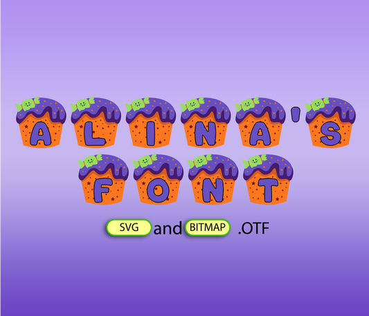 Halloween Muffin Pattern Font