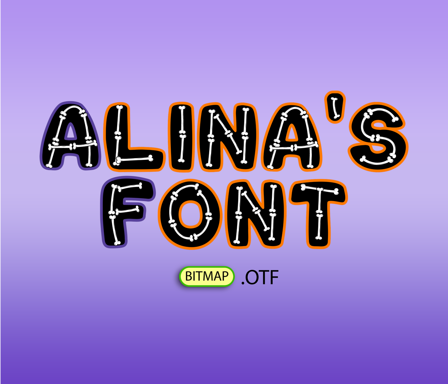 Halloween Bone Walkers Pattern Font