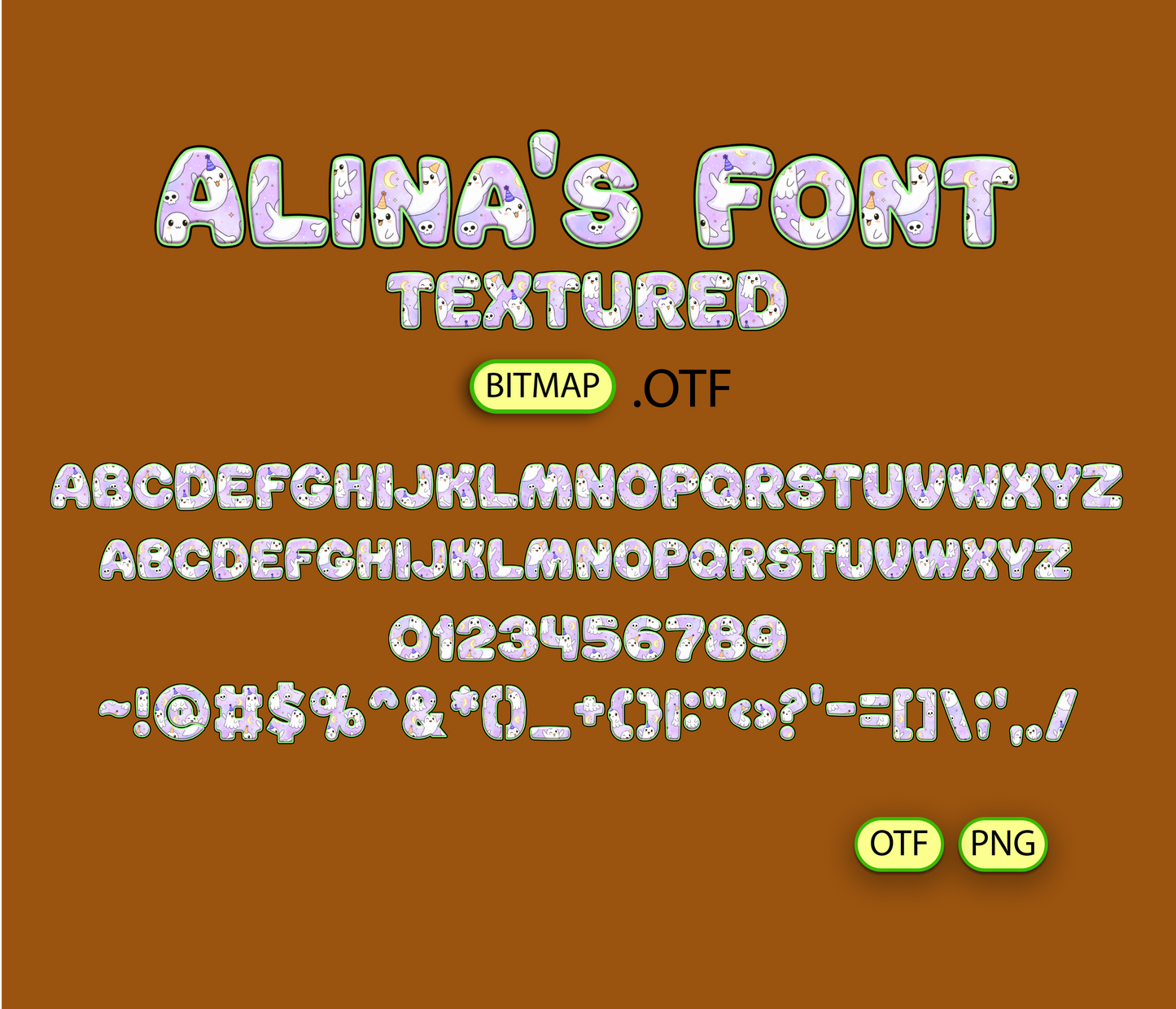 Ghostly Halloween Display Pattern Font