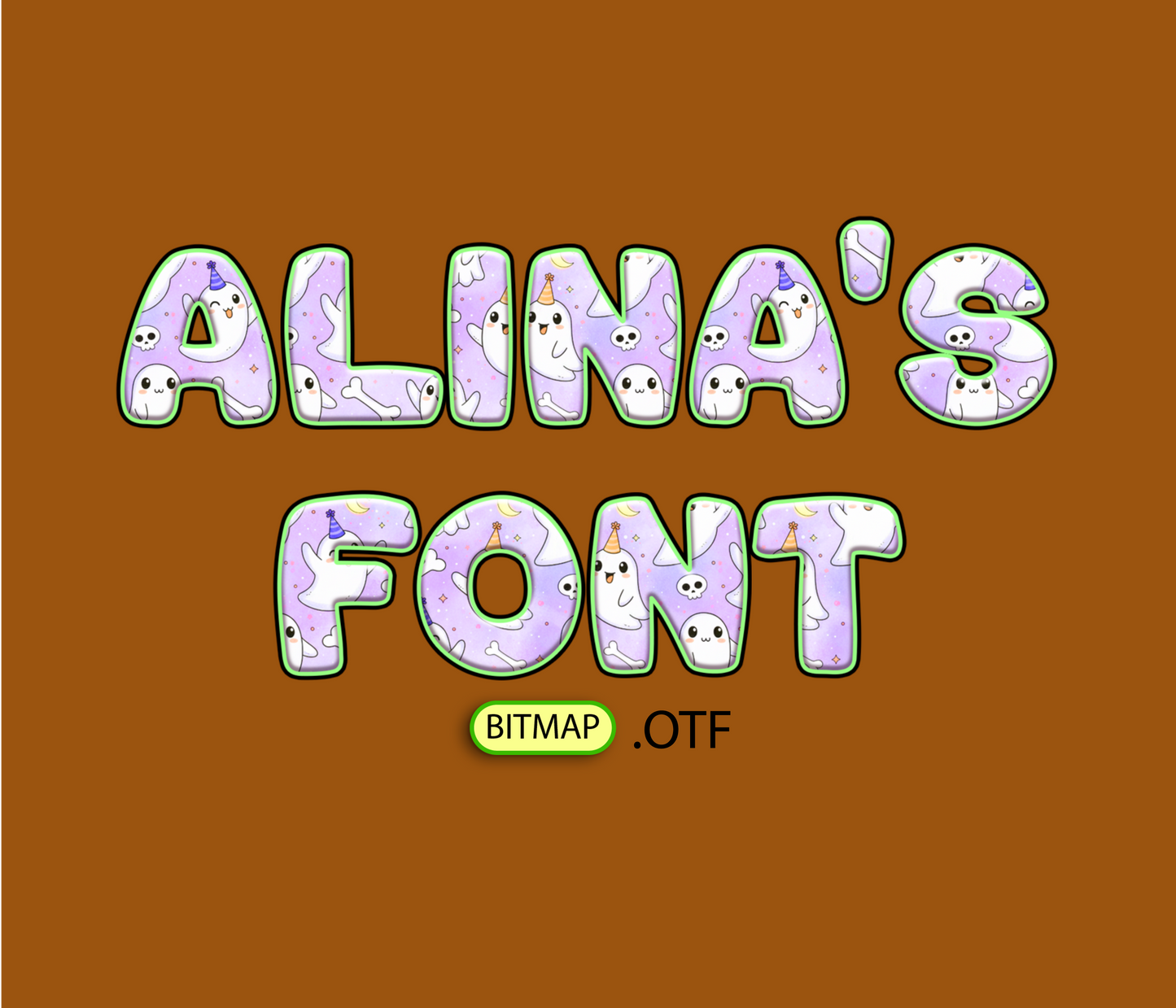 Ghostly Halloween Display Pattern Font