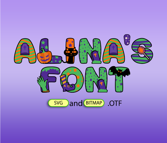 Halloween Color Pattern Font