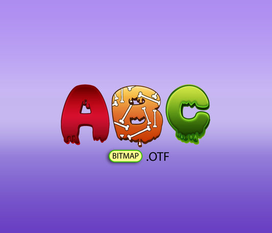 Halloween Slime Fonts Textured Big Bundle