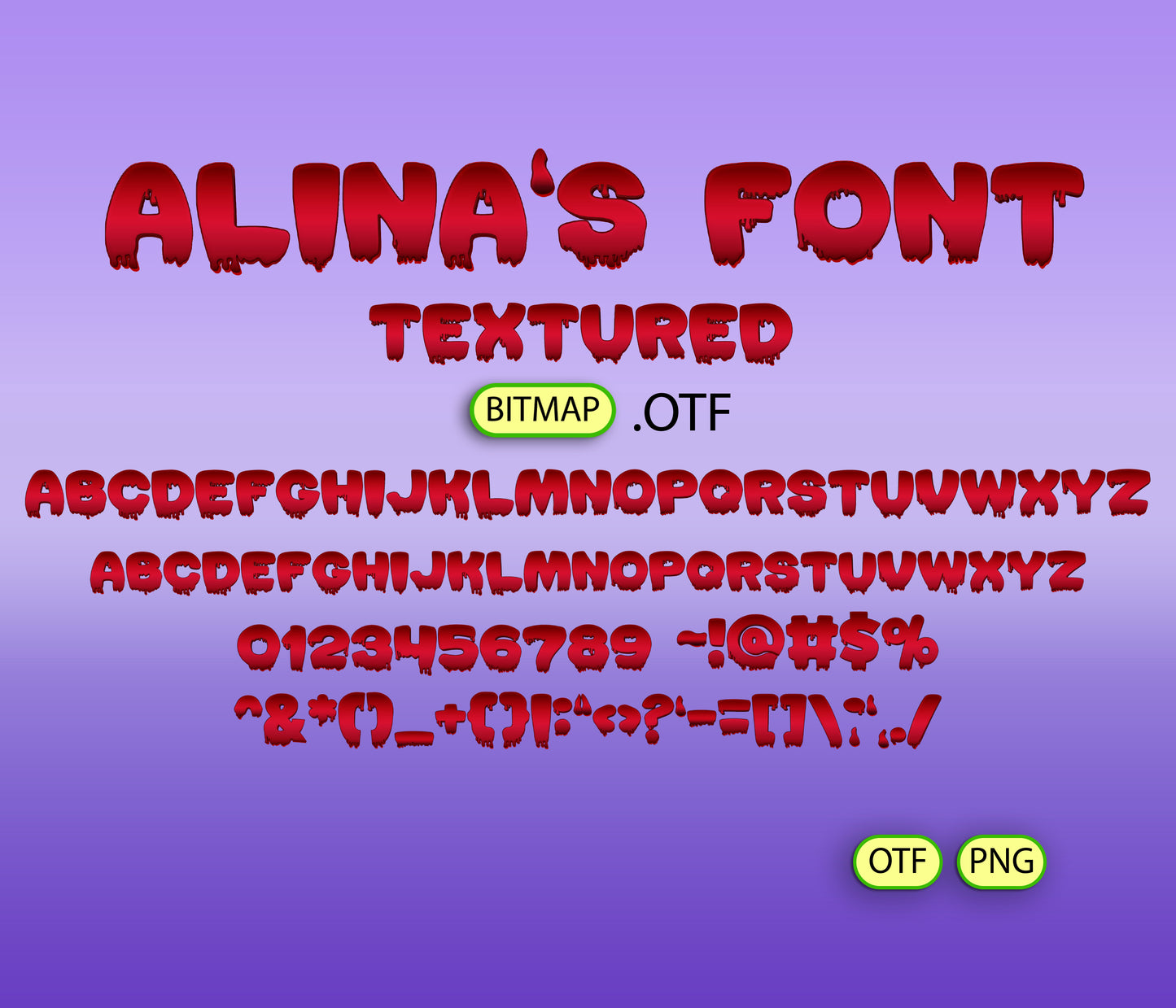 Halloween Slime Fonts Textured Big Bundle