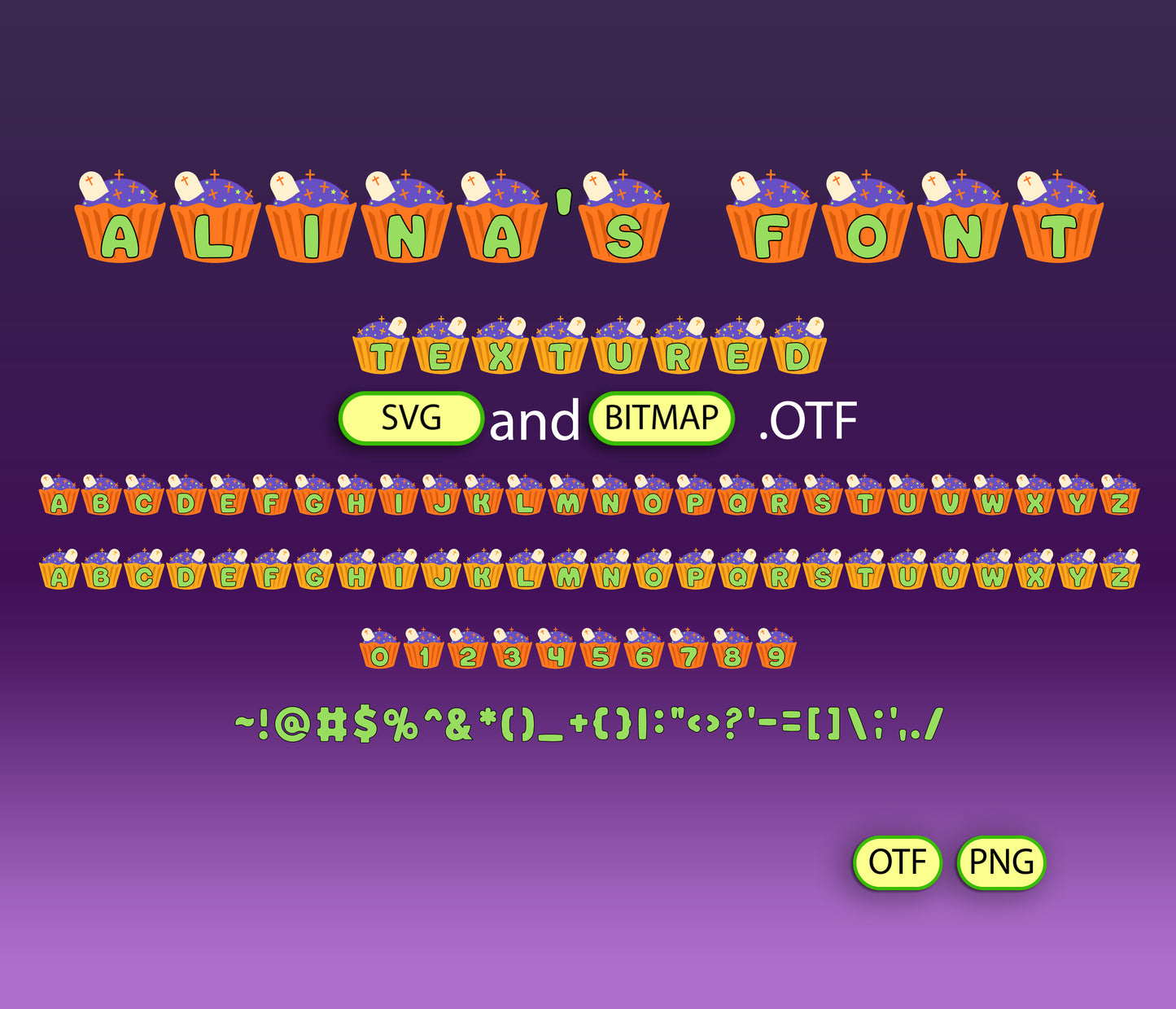 Creepy Cake Pattern Font