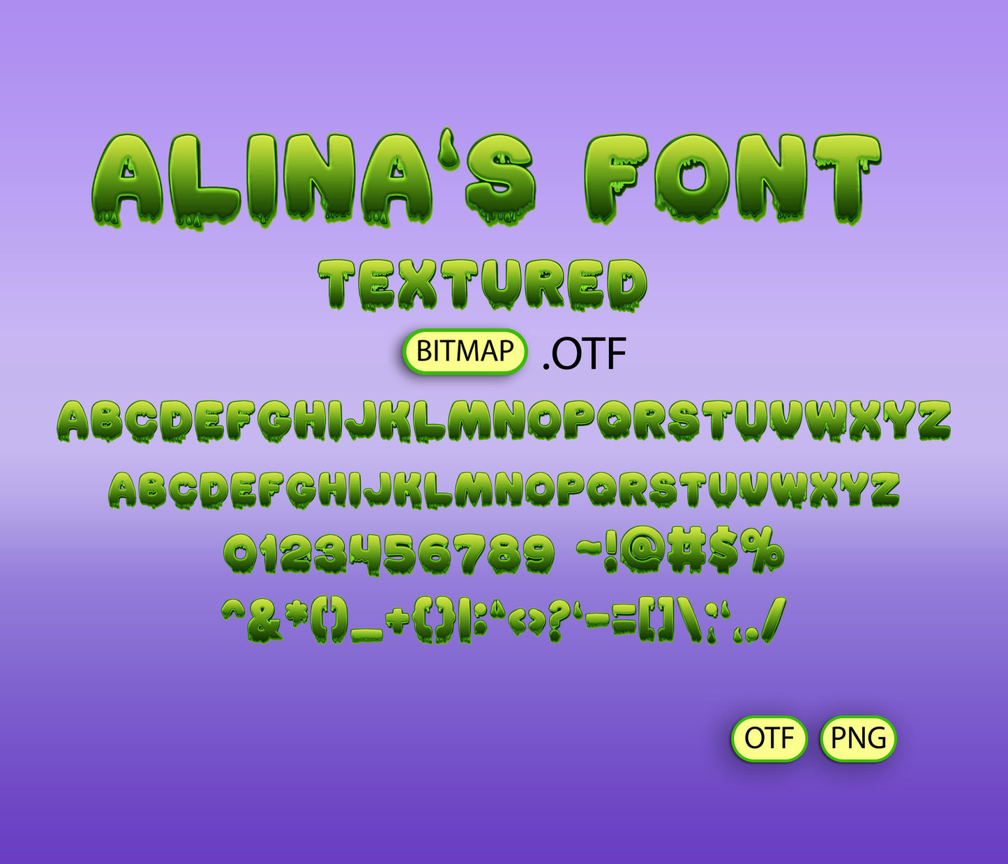 Halloween Slime Fonts Textured Big Bundle