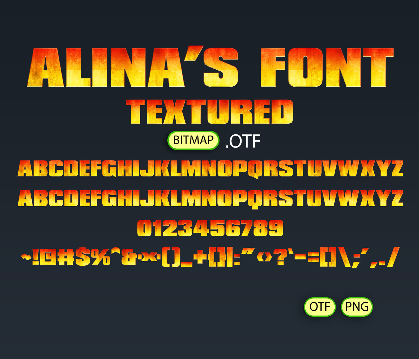 Titan Clash Font Textured Bundle